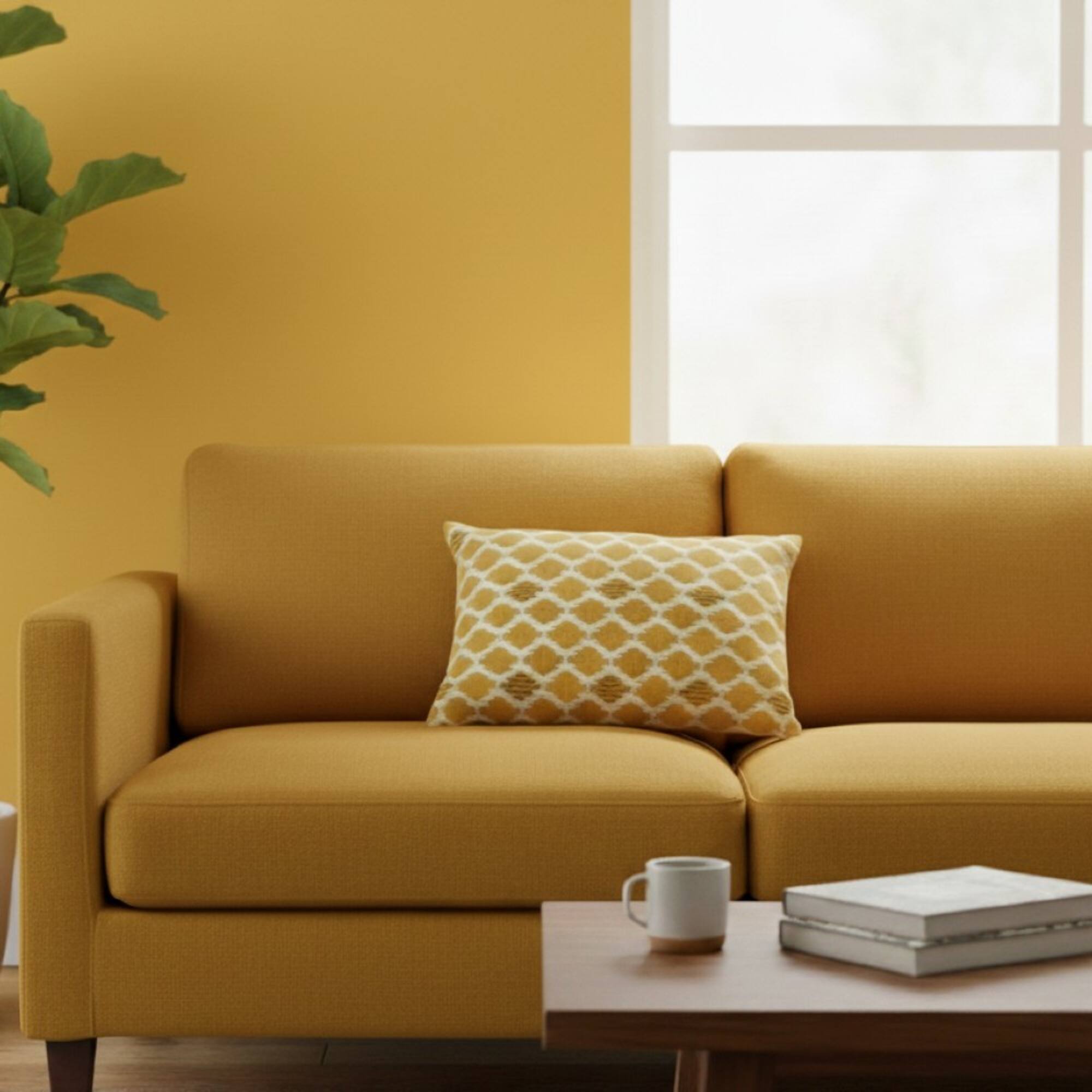 14" x 20" Yellow Trellis Lumbar Pillow by Ashland®